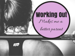 woman back squatting barbell: working out makes me a better parent