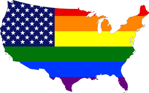 united states map as a rainbow