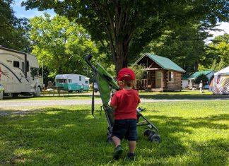 family camping working - Boston Moms