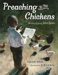 Preaching to the Chickens book cover (books with Black characters, books to celebrate Black History Month)
