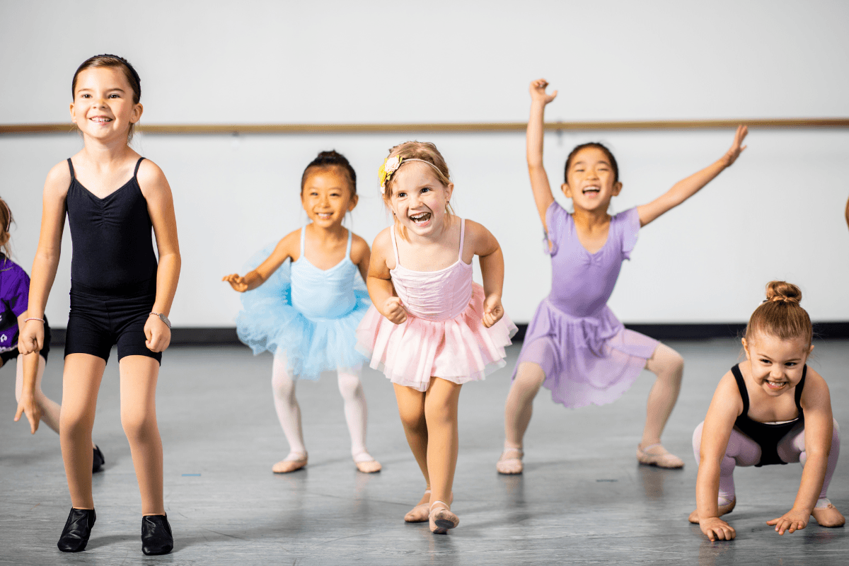 group of children at a dance class, dance studios south of boston